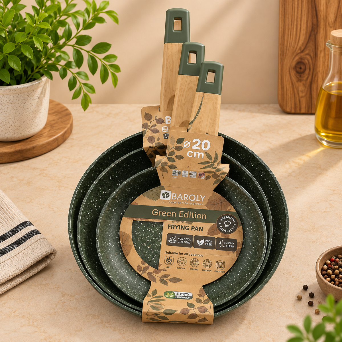 Baroly Green Edition Non-Stick Frying Pan