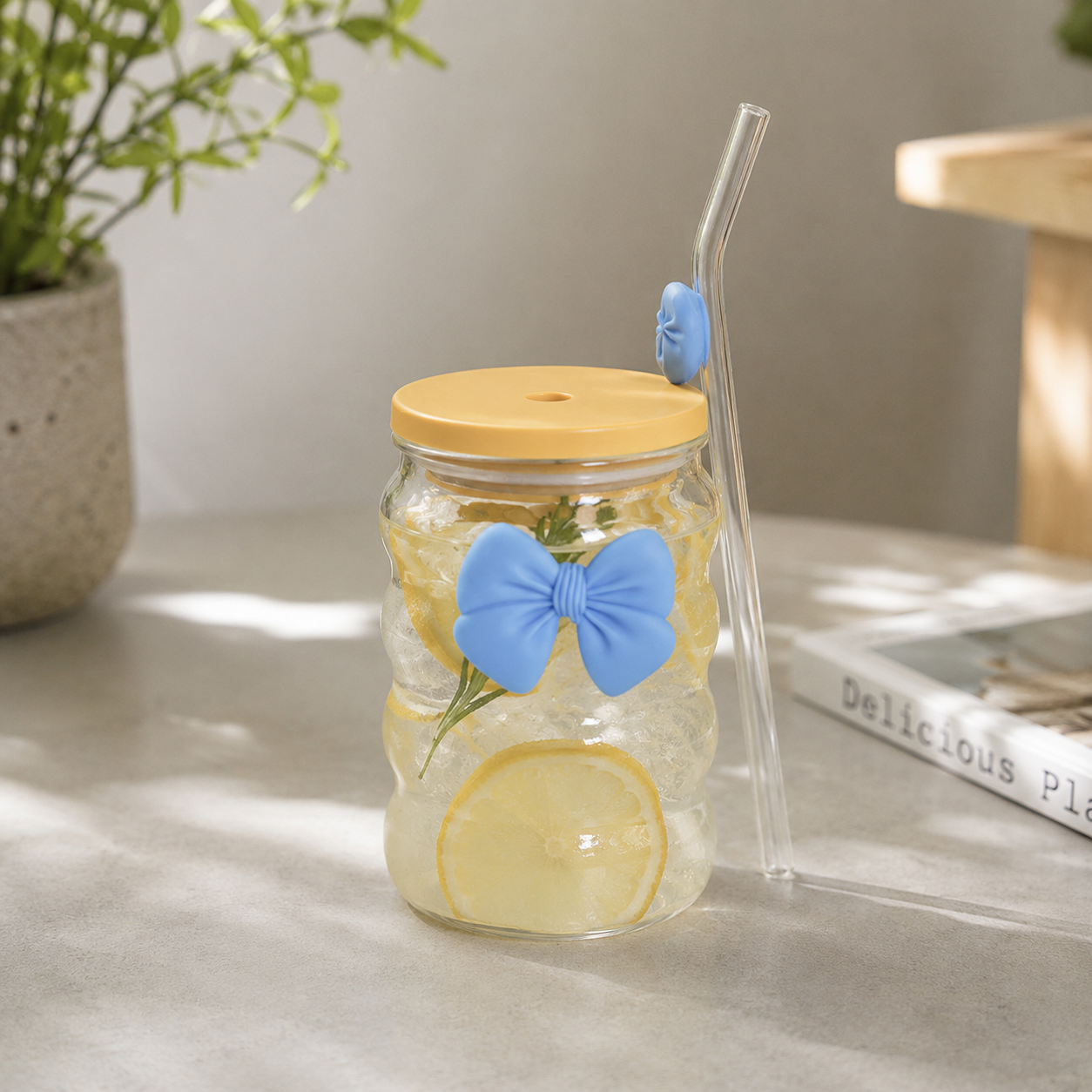Nordic Ripple Bow Bubble Glass