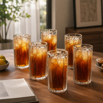 Crystal Glass Curve - Set of 6