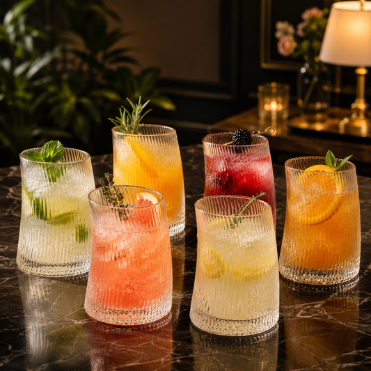 Crystal Cocktail Curve Glass - Small - Set of 6