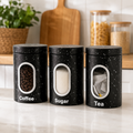 HausRoland Modern Speckled Container Set - Black