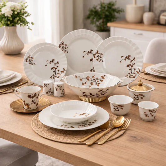 Angela 44 Pieces Ceramic Dinner Set