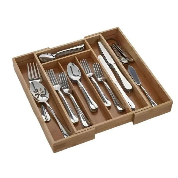 Expandable Bamboo Drawer Organizer