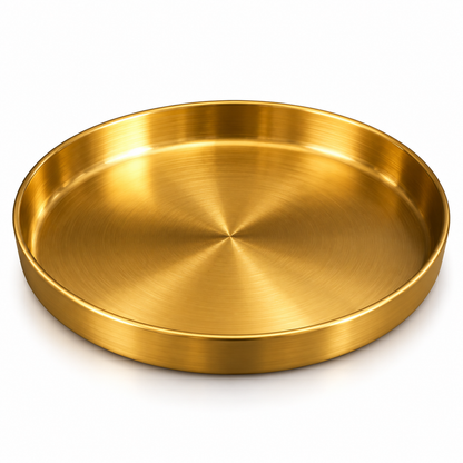 Golden Thali Style Plate – 34cm