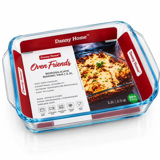 Danny Home Borosilicate Glass Baking Pan – 2.2L
