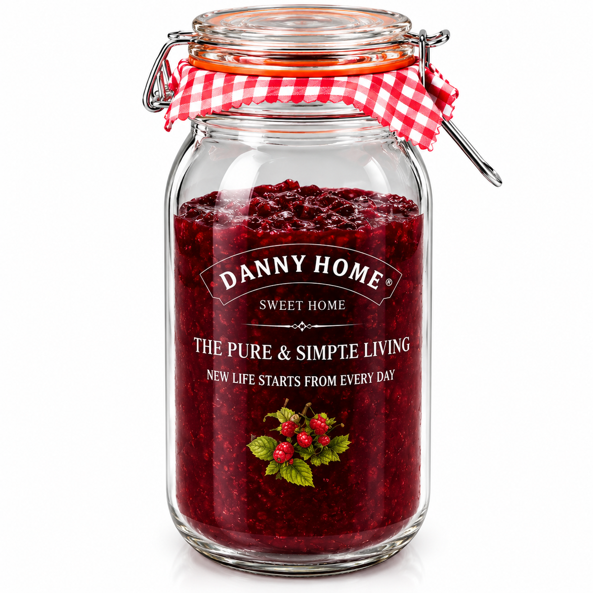 Danny Home Clip Top Glass Storage Jar (9 × 25 cm)