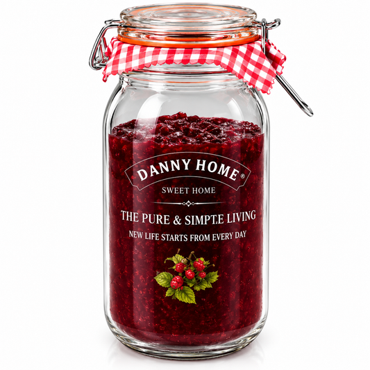 Danny Home Clip Top Glass Storage Jar (9 × 25 cm)