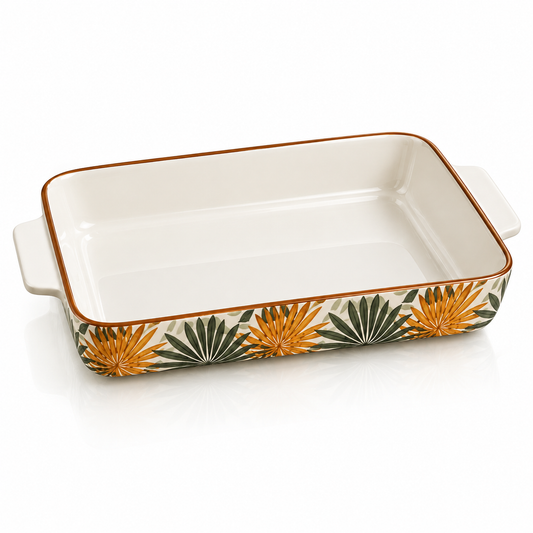 Danny Home Rectangular Ceramic Serving Dish – 35.5 cm