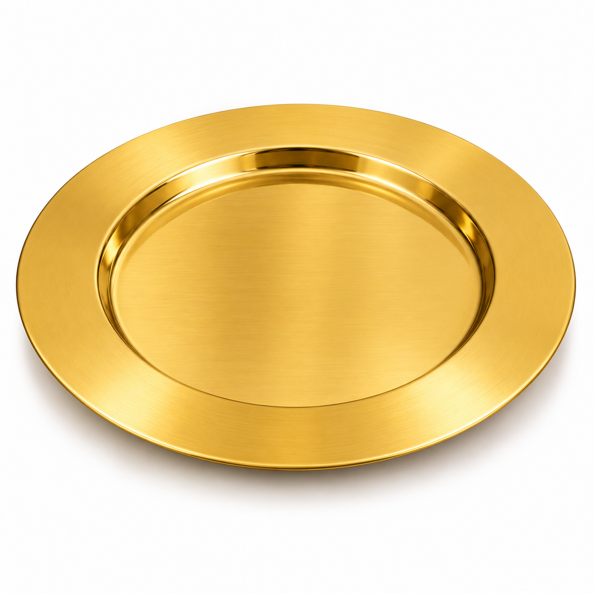 Luxury Golden Round Serving Plate – 28cm