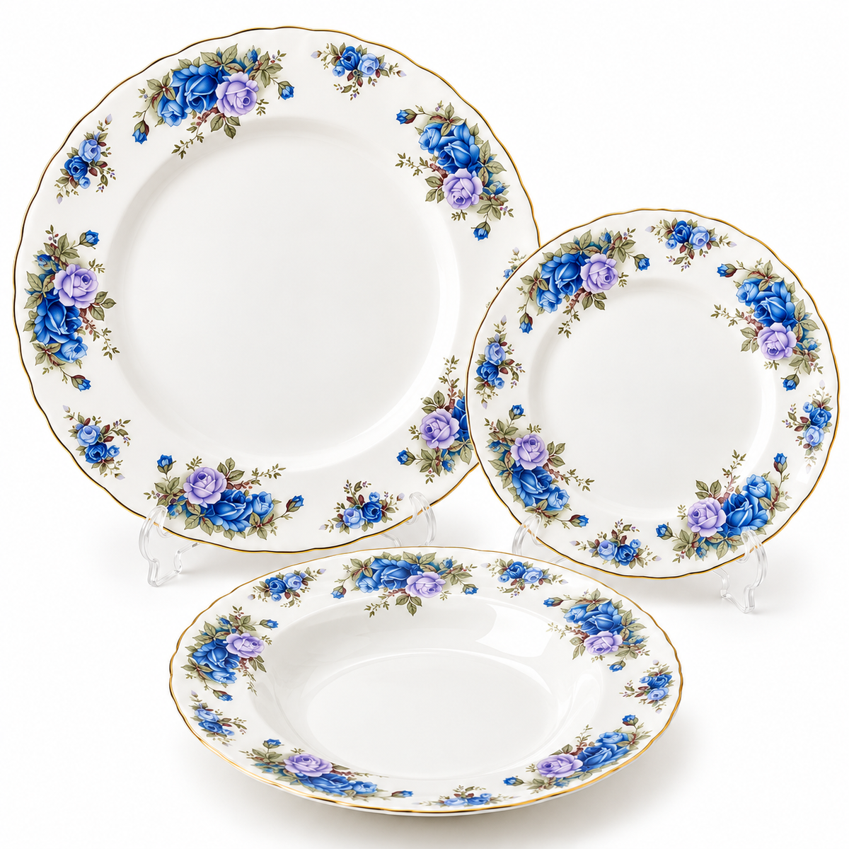Royal Albert Blue Blossom 18-Piece Plate Set