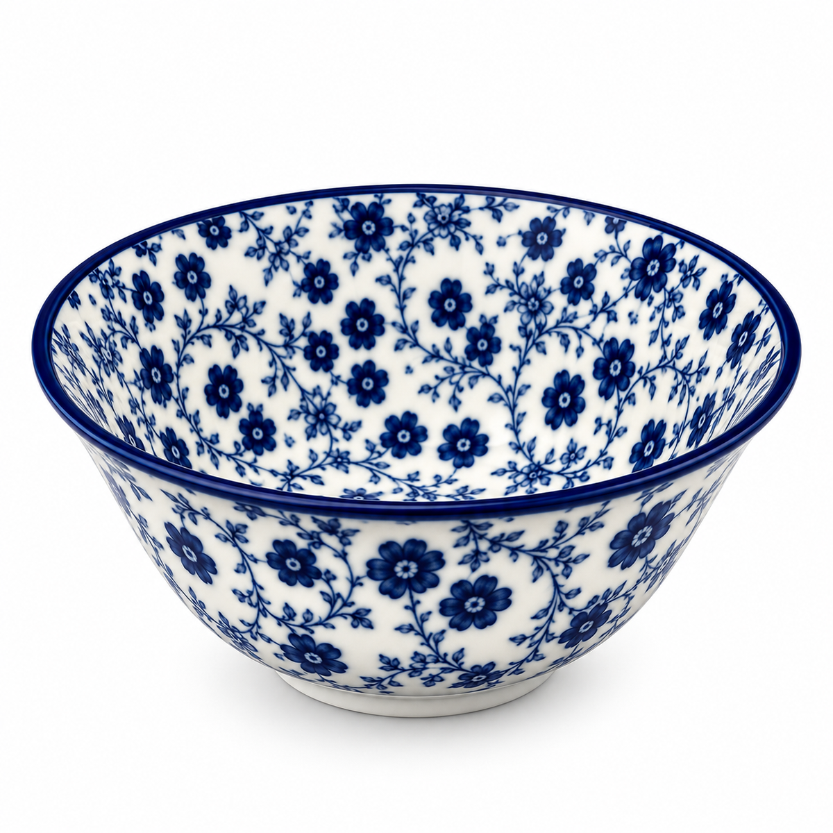 Danny Home Blue Flower 4.75-Inch Ceramic Bowl