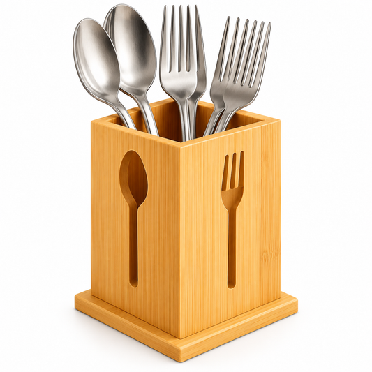 Bamboo Cutlery Holder