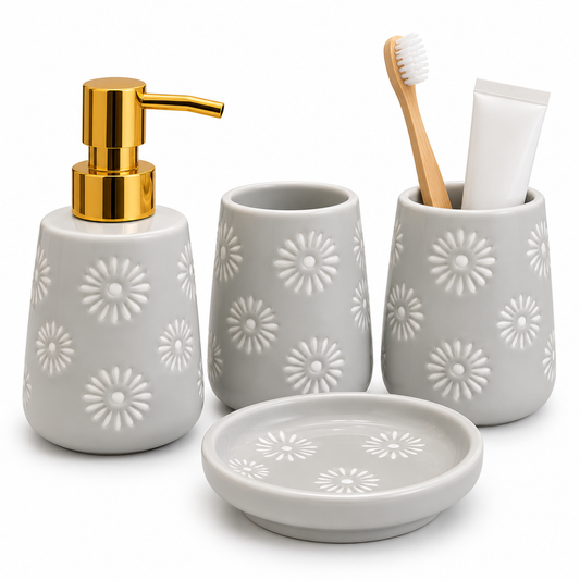 Brilliant Luxury Gray Bathroom Accessory Set