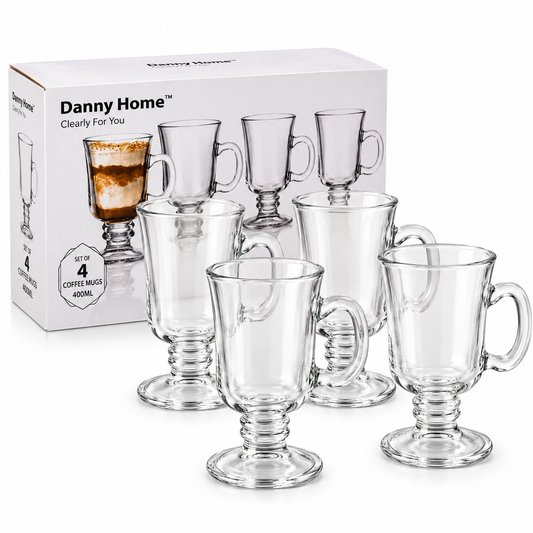 Danny Home Latte Glass Mug 4pcs 244ml