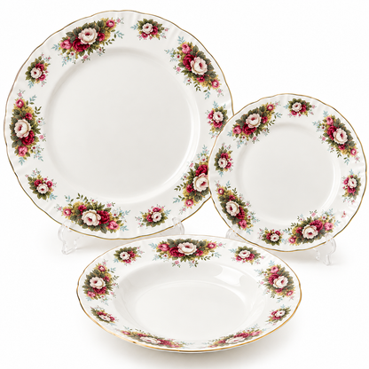 Royal Albert Rose Bouquet 18-Piece Plate Set