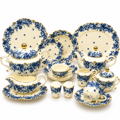 Royal Albert 75 Pcs Dinner Set – Royal Blue Bone China Collection
