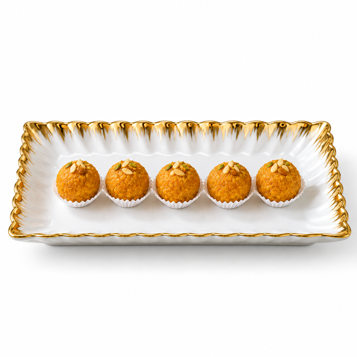 Brilliant Gold Splash Rectangular Ceramic Platter