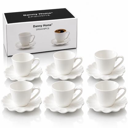 Danny Home Cup & Saucer Set – 200ml (6 Pcs)