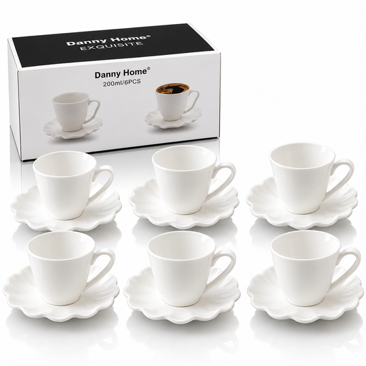 Danny Home Cup & Saucer Set – 200ml (6 Pcs)