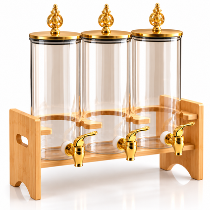 3-in-1 Glass Beverage Dispenser – 1.8L (Clear)