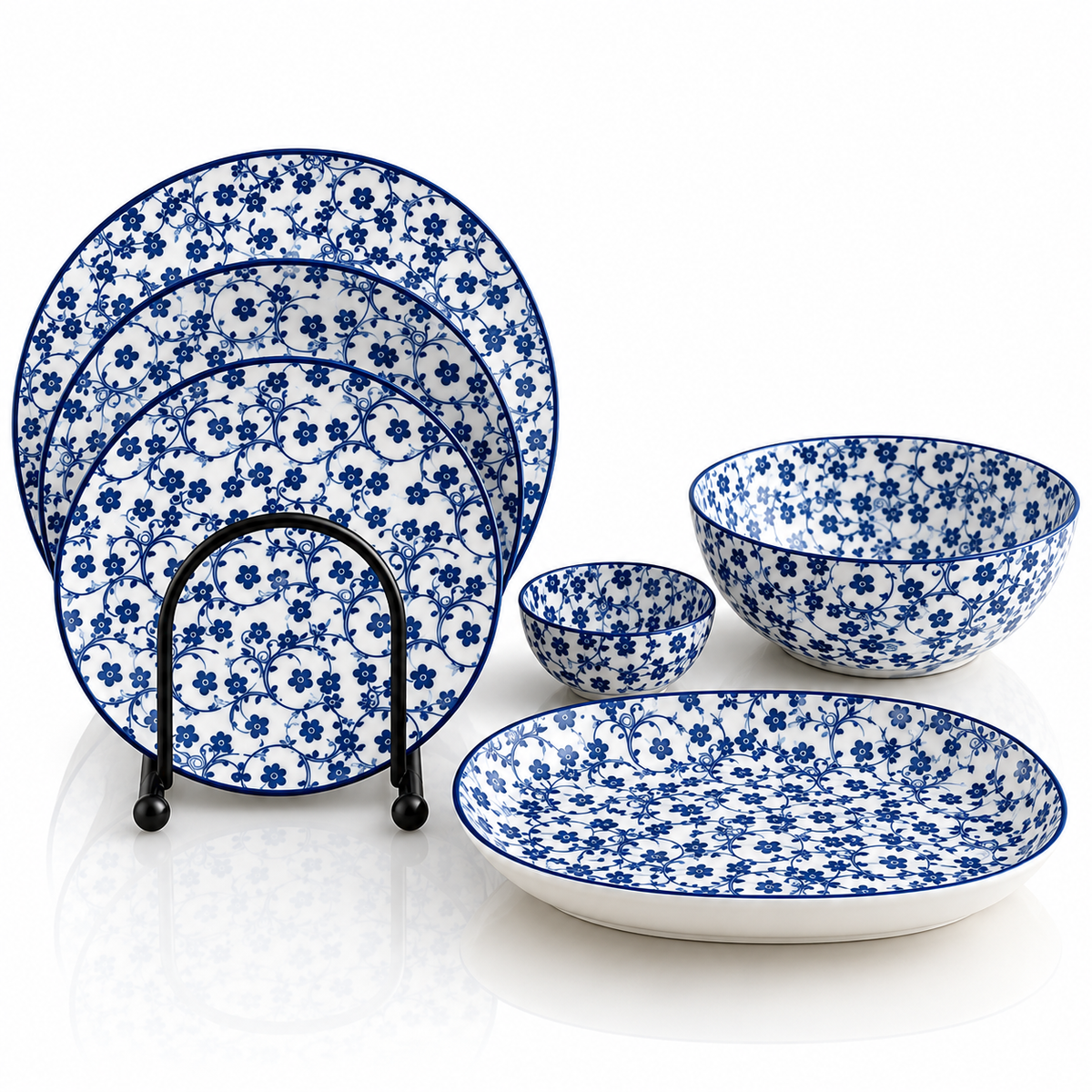 Danny Home Blue Flower Dinner Set