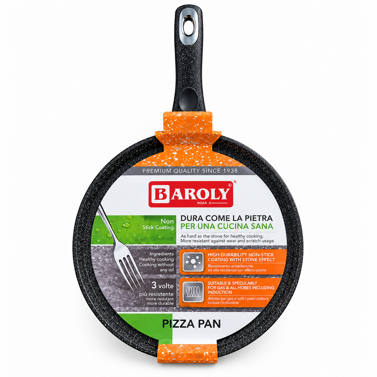 Baroly 32cm Non-Stick Stone Effect Tawa
