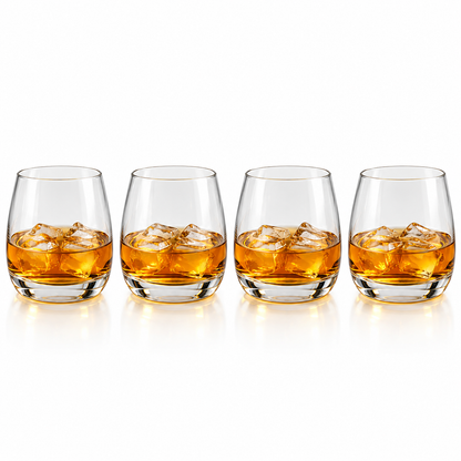 Danny Home Crystal Whiskey Glass Set – 390ml (4 Pcs)