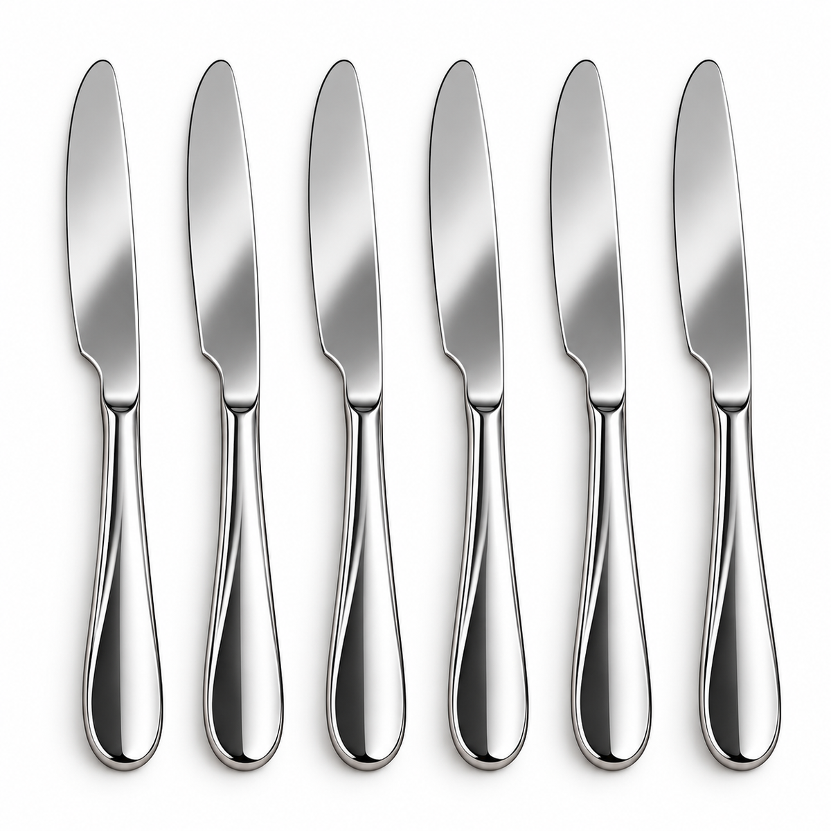 Premium Silver Stainless Steel Knife Set – 6 Pcs