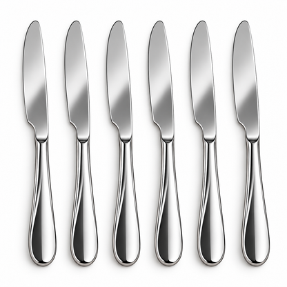 Premium Silver Stainless Steel Knife Set – 6 Pcs