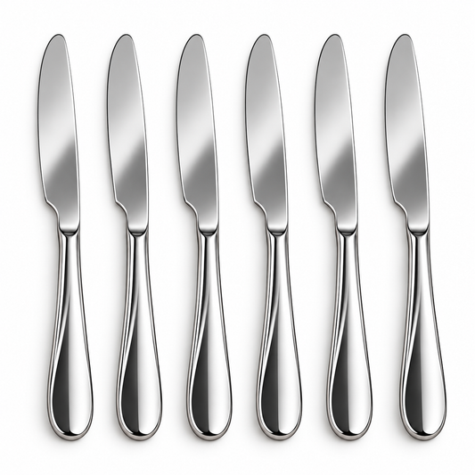 Premium Silver Stainless Steel Knife Set – 6 Pcs