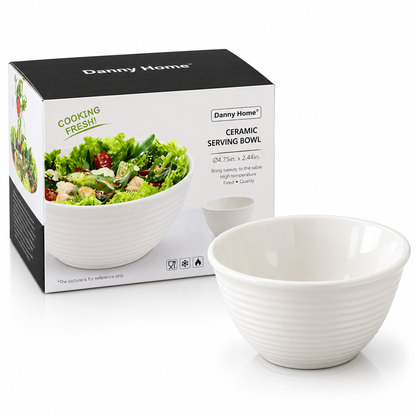 Danny Home Ceramic Salad Bowl Set 4pcs