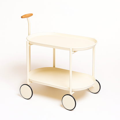 2 Tier Utility Storage Coffee & Tea Serving Trolley