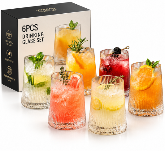 Crystal Cocktail Curve Glass - Small - Set of 6