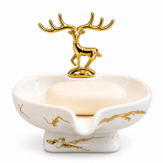 Brilliant Luxury White Deer Soap Dish