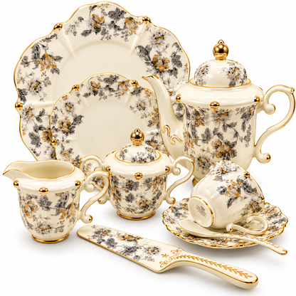 Royal Albert 31 Pcs Tea Set – Silver Blossom