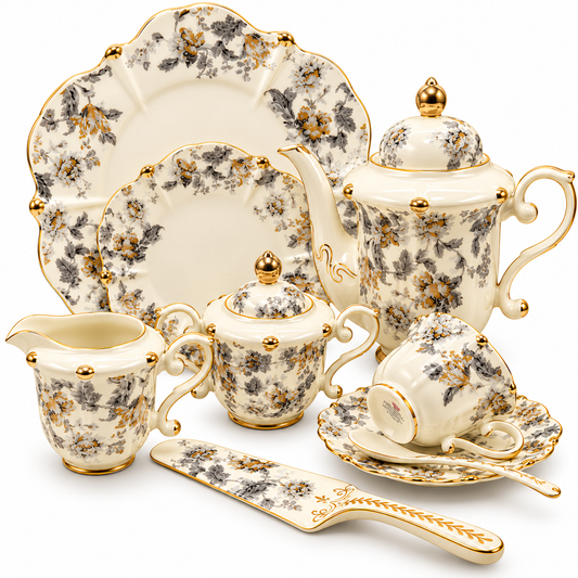 Royal Albert 31 Pcs Tea Set – Silver Blossom