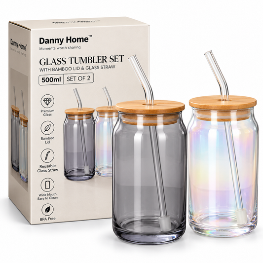 Danny Home Cola Drinking Glass Cup 2pcs 500ml