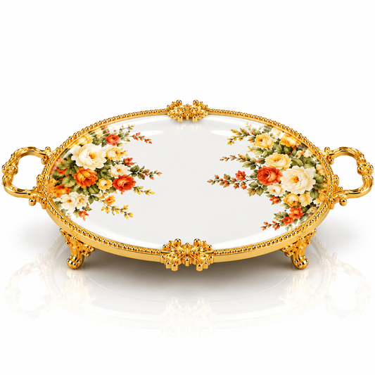 Brilliant Royal Grande Gold Oval Serving Tray – 46x30x6cm