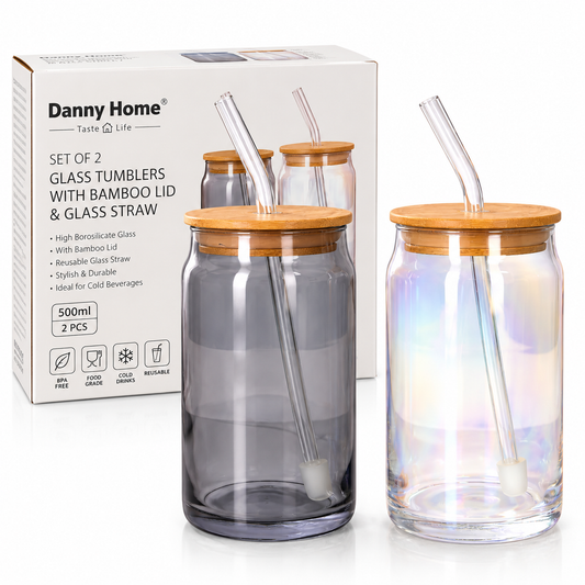 Danny Home Cola Drinking Glass Cup 2pcs 500ml