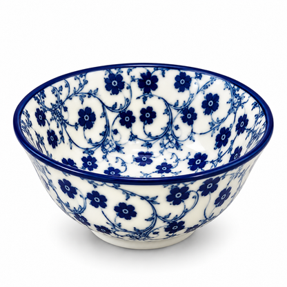 Danny Home Blue Flower 3.75-Inch Ceramic Bowl