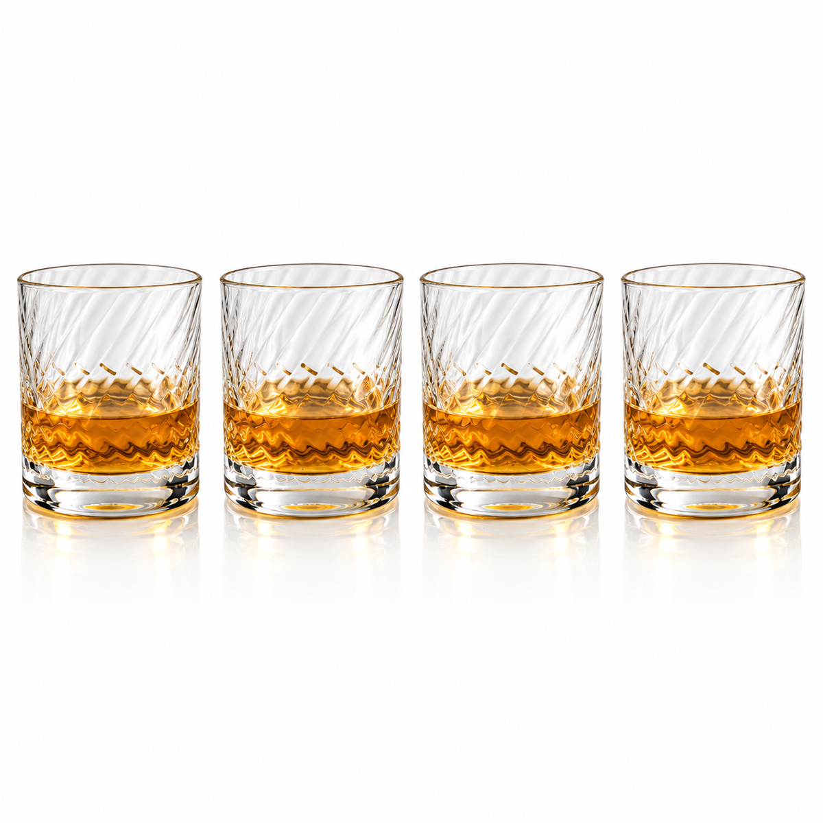 Danny Home Crystal Whiskey Glass Set – 373ml (4 Pcs)