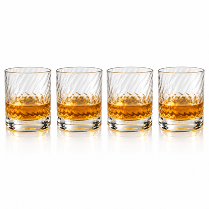 Danny Home Crystal Whiskey Glass Set – 373ml (4 Pcs)