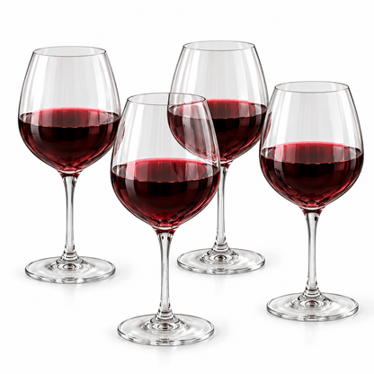 Crystal Round Champagne Goblets - Set of 4