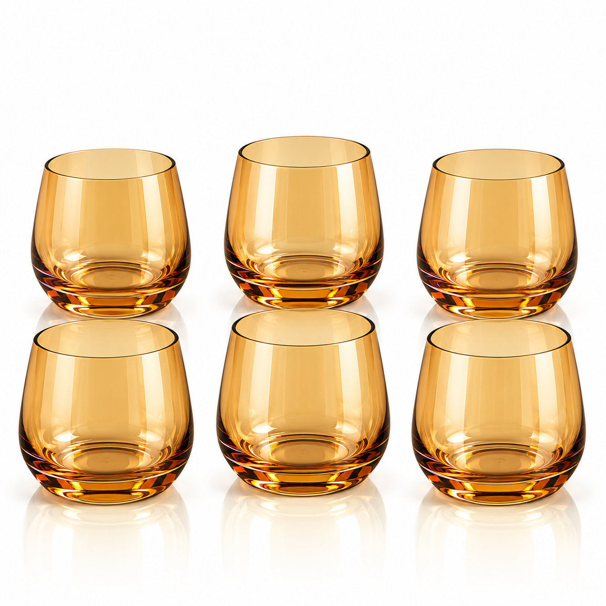Danny Home Tinted Glass Tumbler Set – 360ml (6 Pcs)