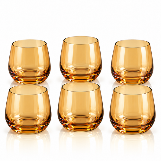 Danny Home Tinted Glass Tumbler Set – 360ml (6 Pcs)