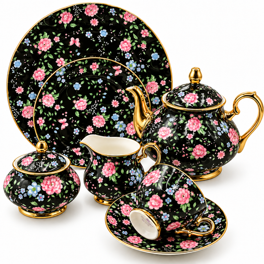 Royal Albert 24 Pcs Tea Set – Midnight Bloom