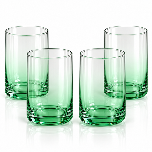 Danny Home Green Ombre Glass Tumbler Set – 410ml (4 Pcs)