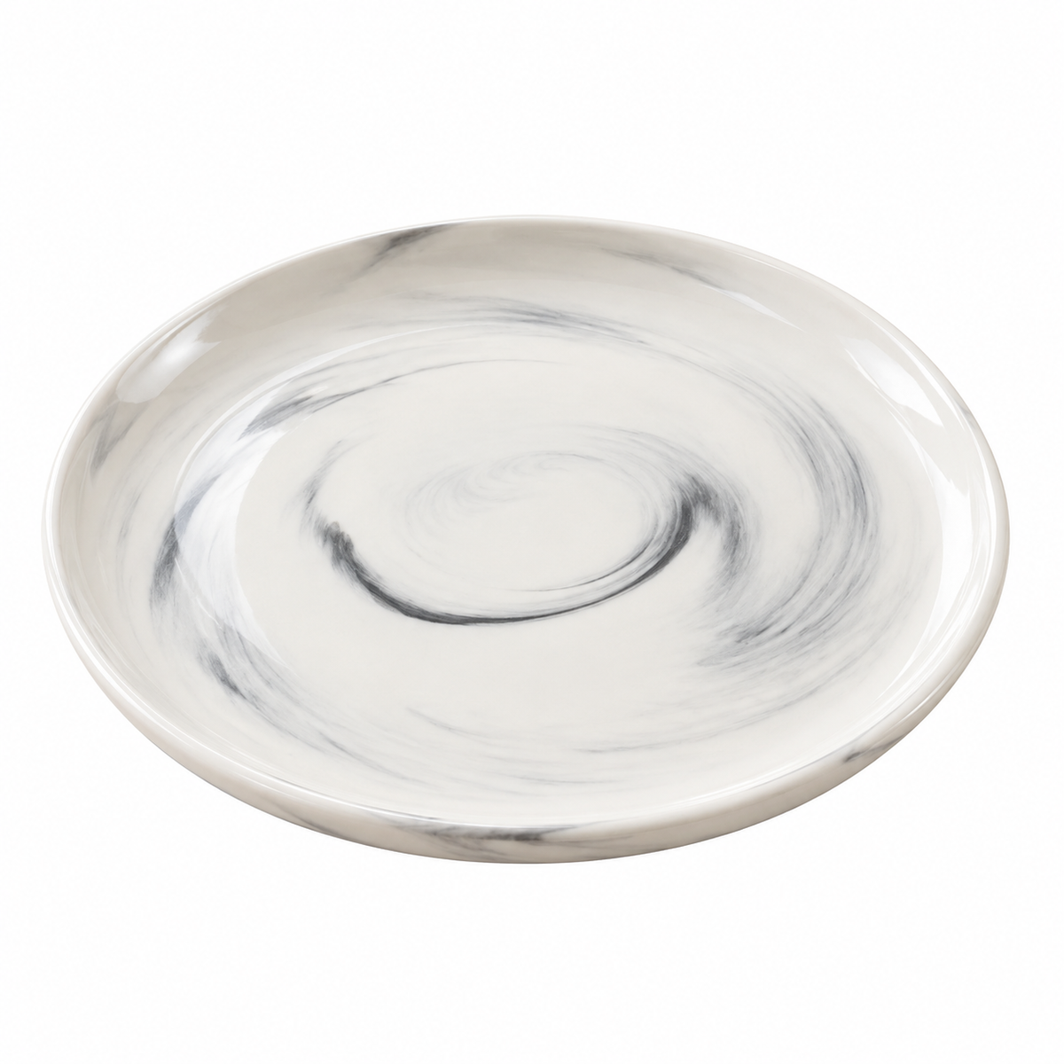 Danny Home Premium 10" Ceramic Dinner Plate – Modern Grey Marble Design