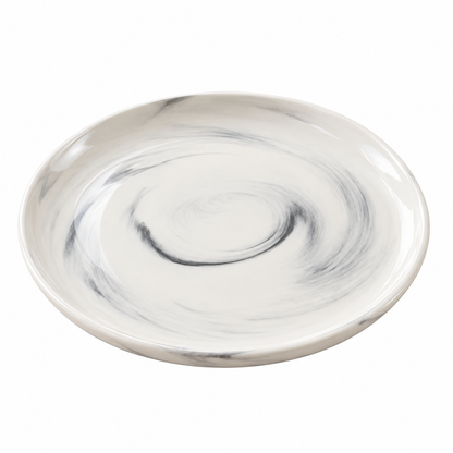 Danny Home Premium 10" Ceramic Dinner Plate – Modern Grey Marble Design