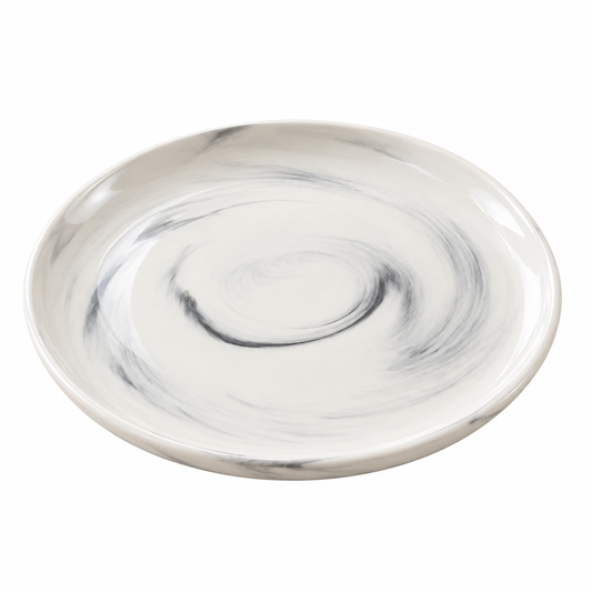 Danny Home Premium 10" Ceramic Dinner Plate – Modern Grey Marble Design